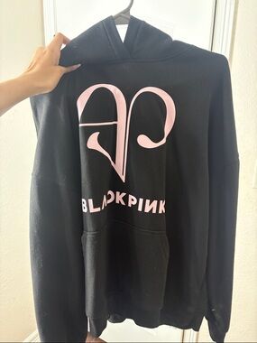 Divided Black Hoodie with Pink BLACKPINK Graphic